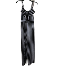 Black and White Striped Jumpsuit Size Large  - $24.75