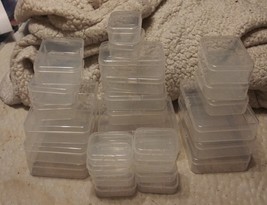 LJY 28 Pieces Mixed Sizes Rectangular Empty Mini Plastic Storage Containers - $35.09 CAD