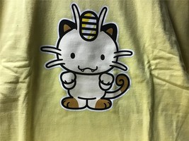 Tee Fury Pokemon Xxlarge Meowth Lemon Yellow - £11.96 GBP