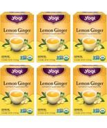 Yogi Tea Lemon Ginger Tea - 16 Tea Bags per Pack (6 Packs) - Organic  - $68.37 CAD