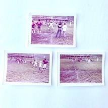 Vintage 1970’s Rugby Color Red Hue Snapshot Photographs Lot Of 3 - £15.01 GBP