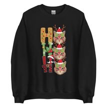 HO HO HO Santa American Shorthair Christmas Sweatshirt | Cat Lover Unisex Sweats - £21.72 GBP+