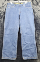 Duluth Jeans Mens Size 38x30 Blue Denim Cotton Pockets Belt Loops Flat Front EUC - £16.59 GBP