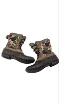 L.L. Bean Vintage 80s Camo Rare HTF Maine Hunting Shoe Gore-tex Lace Boots - £61.91 GBP