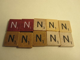 Scrabble Board Game Letter Tiles lot: N&#39;s - $5.00