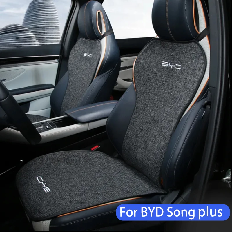 Car seat cover cushion for byd song plus 2023 2022 2024 summer linen seat cover cool thumb200