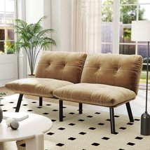 Modern Brown Convertible Folding Sofa Bed - Compact &amp; Stylish - $232.99