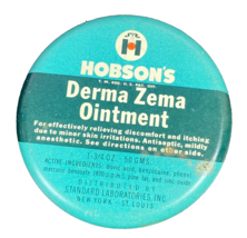 Derma Zema Ointment Advertising Tin Litho Full Movie Prop 1940s Hobsons - £5.73 GBP