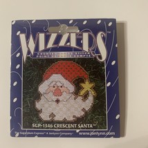 Janlynn Wizzers Crescent Santa SGP-1346 Plastic Canvas Cross Stitch Orna... - £4.60 GBP