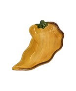 Salsa Dip Bowl Chili Pepper Yellow Jalapeno Serving Dish Clay Art La Mesa - $147.90 MXN