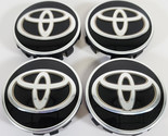 Toyota 2 7/16&quot; Black Button Center Caps Fits Most Models 42603-08010 SET... - £48.21 GBP
