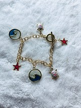 Charm bracelet, gold tone, ocean theme, with toggle closure - £12.93 GBP