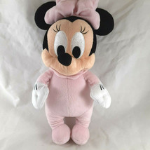 Disney Babies Minnie Mouse Plush Doll Pink Bow 13&quot; No blanket - $7.91