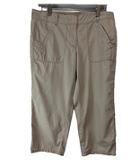Ann Taylor Loft Cropped Khaki Cotton Cargo Pants Size 6 - $12.84