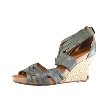 Indigo by Clarks Sz 6 M Gray Ankle Strap Leather Women Sandals - £15.79 GBP