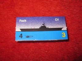 1988 The Hunt for Red October Board Game Piece: Foch Blue Ship Tab- NATO - $1.00