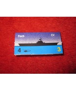 1988 The Hunt for Red October Board Game Piece: Foch Blue Ship Tab- NATO - £0.78 GBP