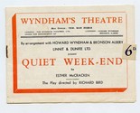 Quiet Weekend Program Wyndham&#39;s Theatre London England 1940&#39;s - $21.78