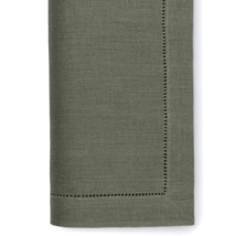 Sferra Festival Sage Green Linen Dinner Napkins Hemstitched 20x20&quot; SET/4... - $54.35