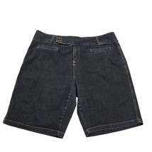 Goddess Womens Size 24 Denim Shorts Bermuda Dark Wash Stretch Beach Vaca... - $14.68