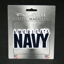 America’s Navy USN Mini Emblem Art Magnet 4.5&quot; x 2.5&quot; in Size Made of Steel - £15.68 GBP