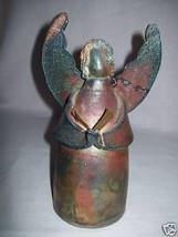 Metal Rustic Irridescent Figurine Door Stop Angel Reading A Book - £7.77 GBP