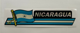 Nicaragua Flag Reflective Sticker, Coated Finish, Side-Kick Decal 12x2/12 - £2.33 GBP