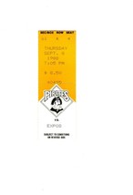 Sep 8 1988 Montreal Expos @ Pittsburgh Pirates Ticket Barry Bonds Career HR #64 - £38.69 GBP