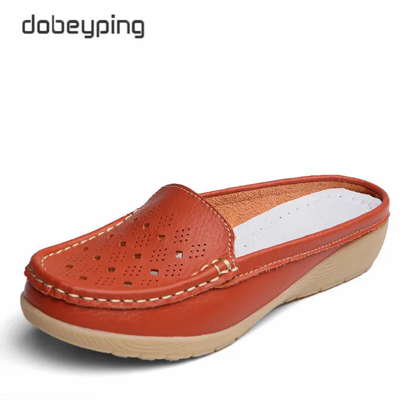 dobeyping Cut-Outs Summer Woman Shoes Leather Women Flats  Women&#39;s Loafers  Soft - £123.02 GBP