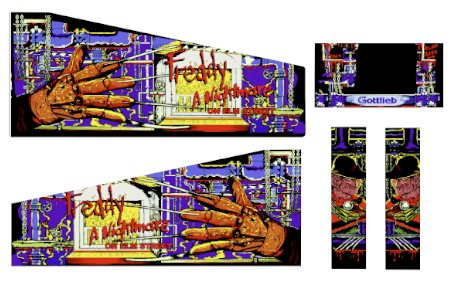 Freddy nightmare on elm street Atgames Legends Pinball  Design Decal Virtual Pin