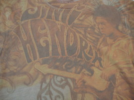 Jimi Hendrix Rock Musician Songrwriter Icon Green 50/50 Graphic Print T Shirt S - £11.86 GBP