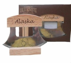 Alaska Alaskan Ulu Knife Map Etched Blade - $397.59 MXN