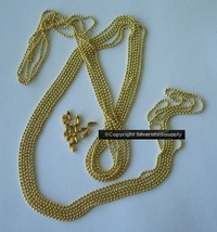 Ball Chain Gold plated 2mm 12 ft 12 clasps make necklace bracelet chains... - £3.07 GBP