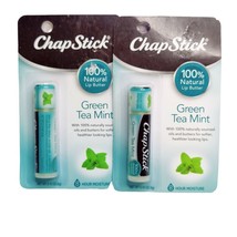 2 Chapsticks Green Tea Mint, 100% Natural Lip Butter with 8 Hour Moisture - £5.51 GBP