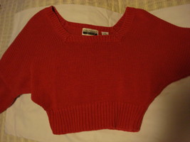LOT 2 VINTAGE 80&#39;s CROPPED SWEATERS CONTEMPO CASUALS ELIAS EDITION RED M... - $39.99