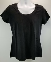 Heart &amp; Hips Woman Black Short Sleeve Shirt Cotton Spandex 3X Grande - £6.33 GBP