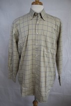 Peter Millar Men&#39;s Long Sleeve Cotton Button Down Dress Shirt L - £13.23 GBP