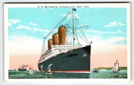 Ship Boat Postcard SS Berengaria Cunard Line Steamship New York Antique Unposted - £16.07 GBP