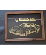 Vintage Pontiac Transam Negro Dorado Carnaval Purpurina Vidrio Marco - $1,421.54 MXN