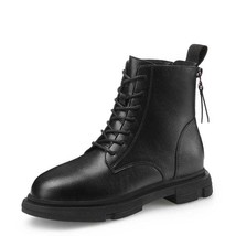 Fashion Boots Women Platform Autumn Winter Warm Leather Zipper Short Boots Femal - £57.84 GBP