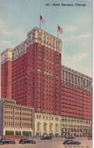 Chicago IL Illinois Hotel Sherman Vintage Postcard E10 - $4.99