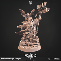 3D Printed Cast n Play Dwarf Runesage Diogen Dwarven Legacy Set 28mm 32m... - $7.82+