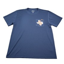 Houston Astros Dickies Shirt Mens L Blue Short Sleeve Crew Neck Logo Pocket Tee - $15.72