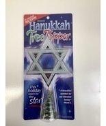 Sparkling Silver Hanukkah/Chistmas Tree Topper~9-Inch~Star of David~Inte... - £12.79 GBP