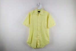 Vtg 60s 70s Streetwear Mens 14.5 Sheer Collared Short Sleeve Button Shirt USA - £38.89 GBP