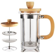 12 Oz French Press Coffee/Tea Maker Single Cup Espresso Press Stainless Steel Fi - £30.04 GBP