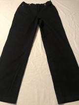 St. John Women&#39;s Jeans Black Straight Gold Accent Stretchy Size 6 X 30 - $49.50