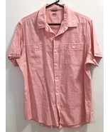 Izod Saltwater Shirt Men Large Short Sleeve Button Up Relaxed Classic Pi... - €9,47 EUR