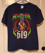 WWE 2018 Rey Mysterio Master of the 619 Wrestling T Shirt Blue Size M - $16.49