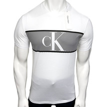 Nwt Calvin Klein Msrp $54.99 Men&#39;s White Crew Neck Short Sleeve T-SHIRT Size L - £17.92 GBP